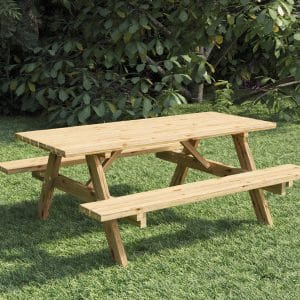 picknicktafel excellent 220 cm vuren gedroogd, groen geïmpregneerd