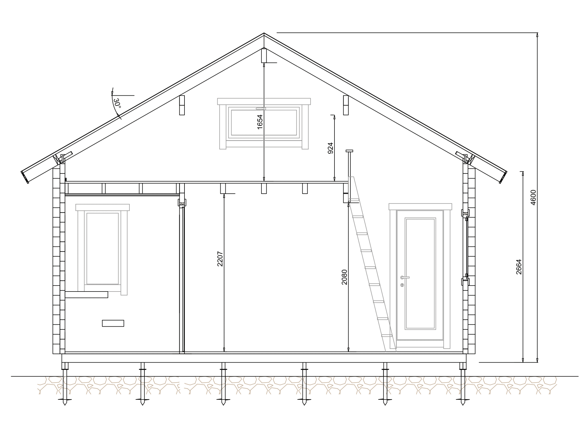 Sauna huis Vaasa | 70 mm | onbehandeld