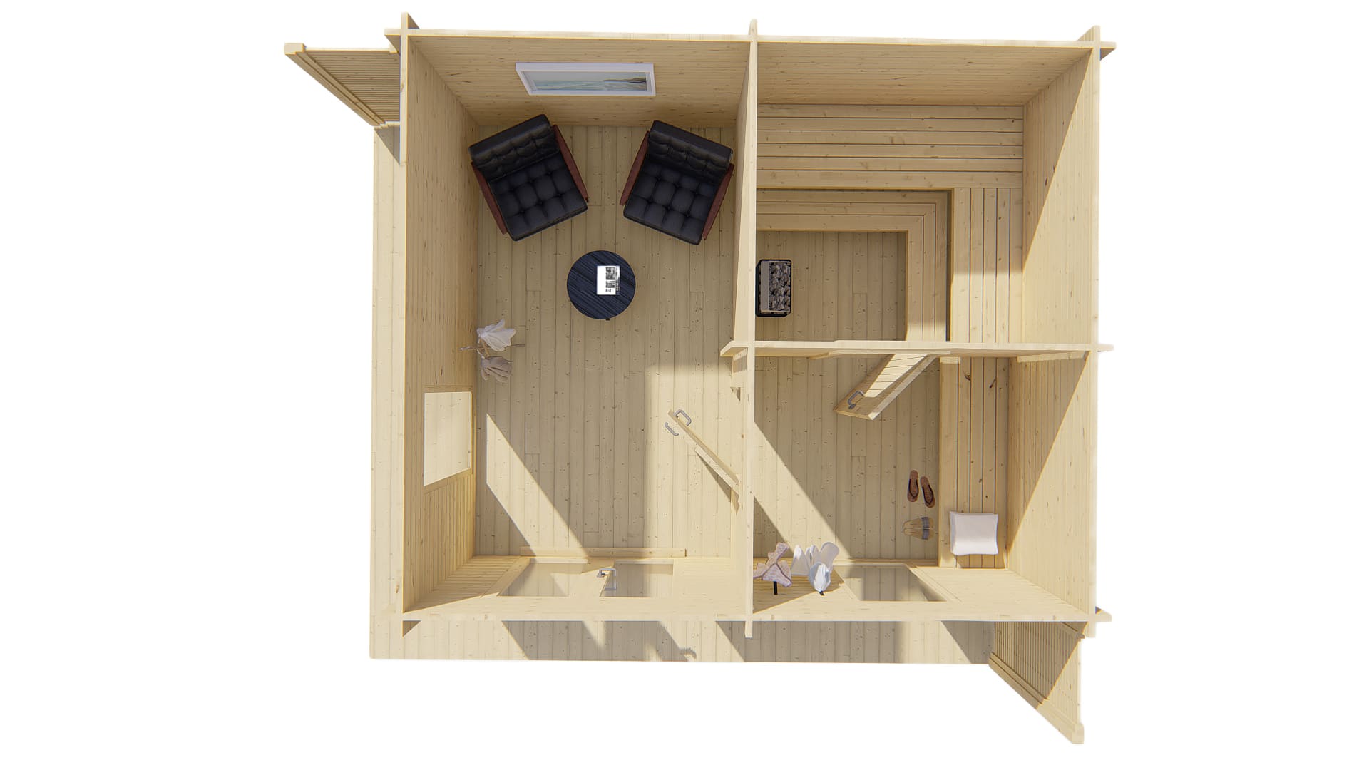 Sauna huis Puolanka | 70 mm | onbehandeld