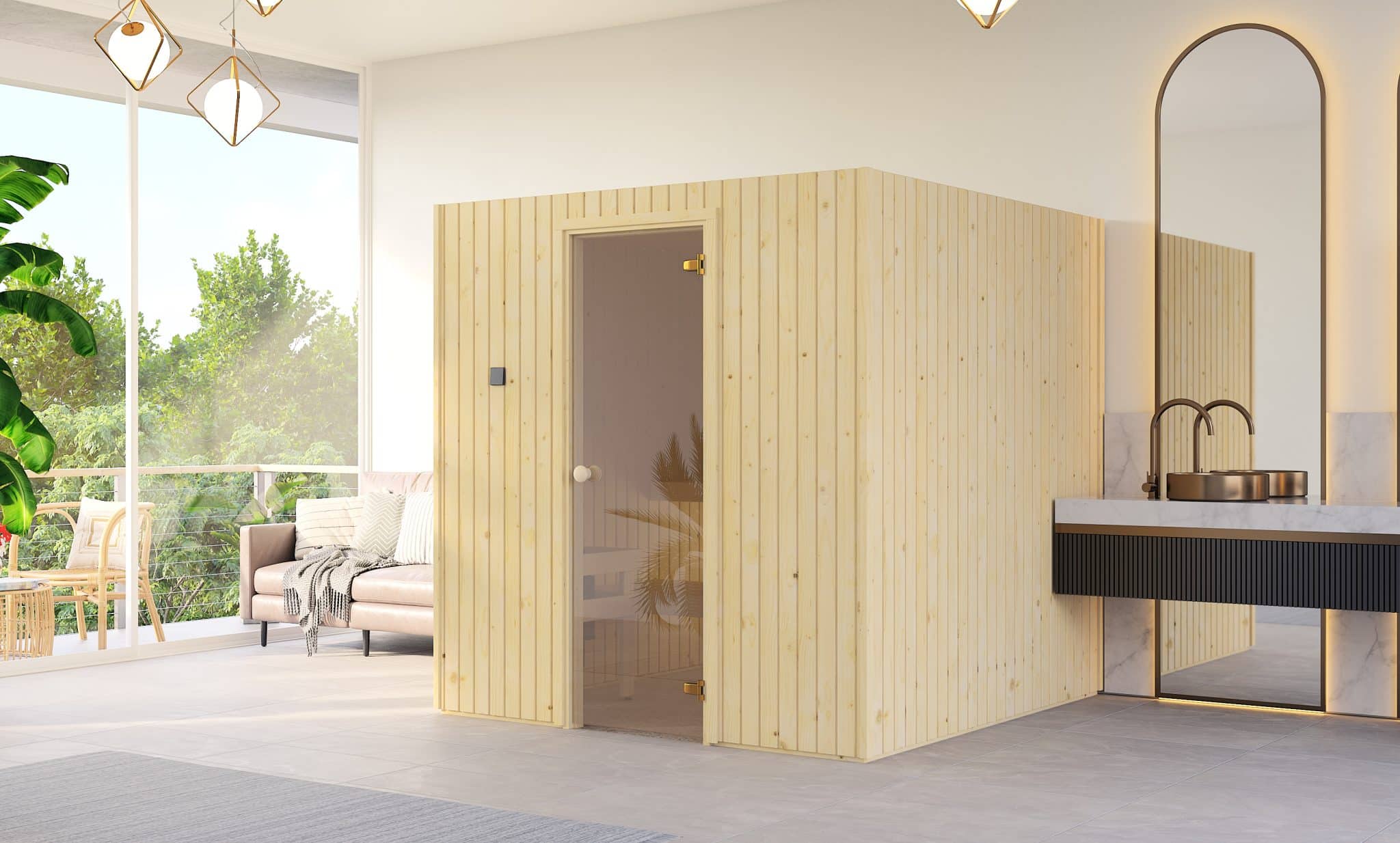 Sauna cabine Lillby S | onbehandeld