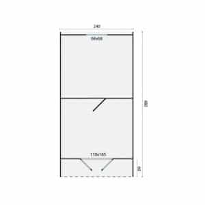 camping pod 480 | 28 mm | vuren onbehandeld