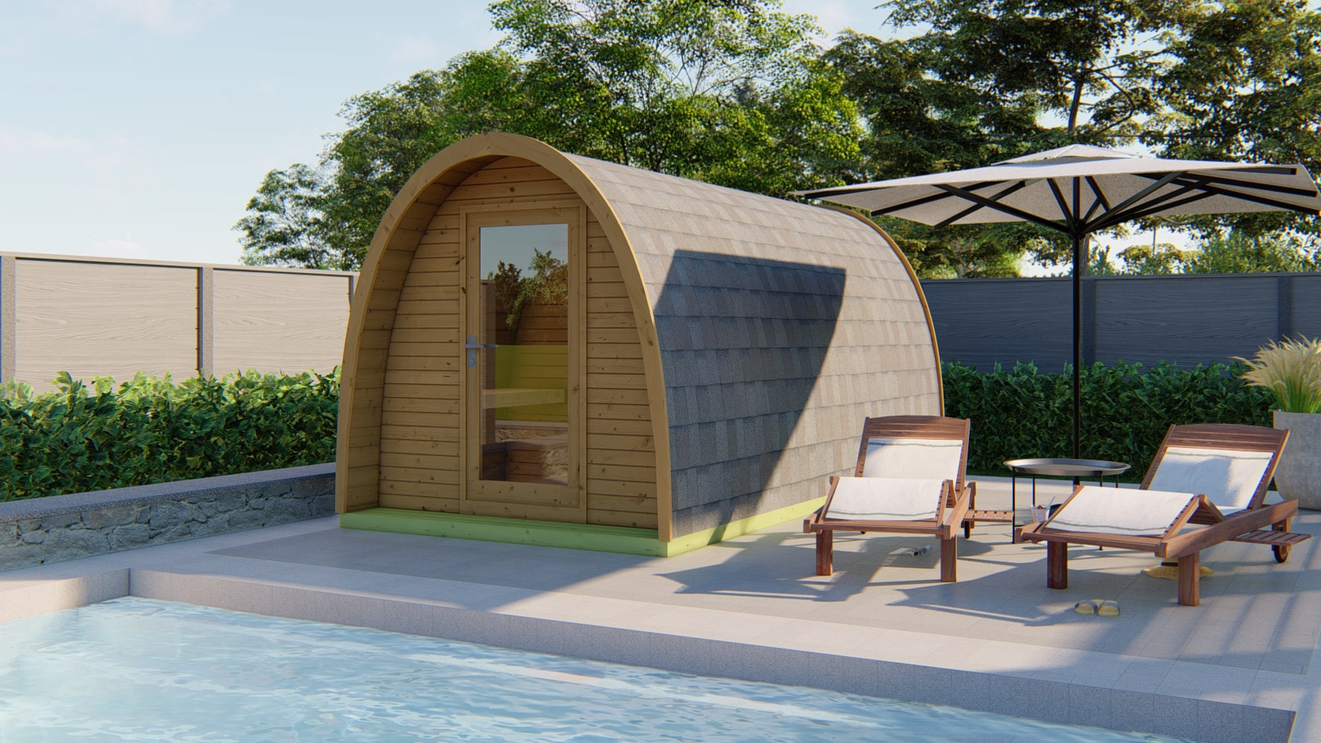 Sauna POD Tolva 480 cm | 42 mm | Thermowood