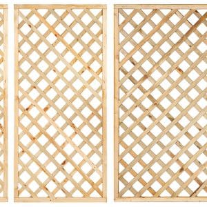 trellis met lijst, diagonale lamellen grenen groen geïmpregneerd h180 x b40 cm