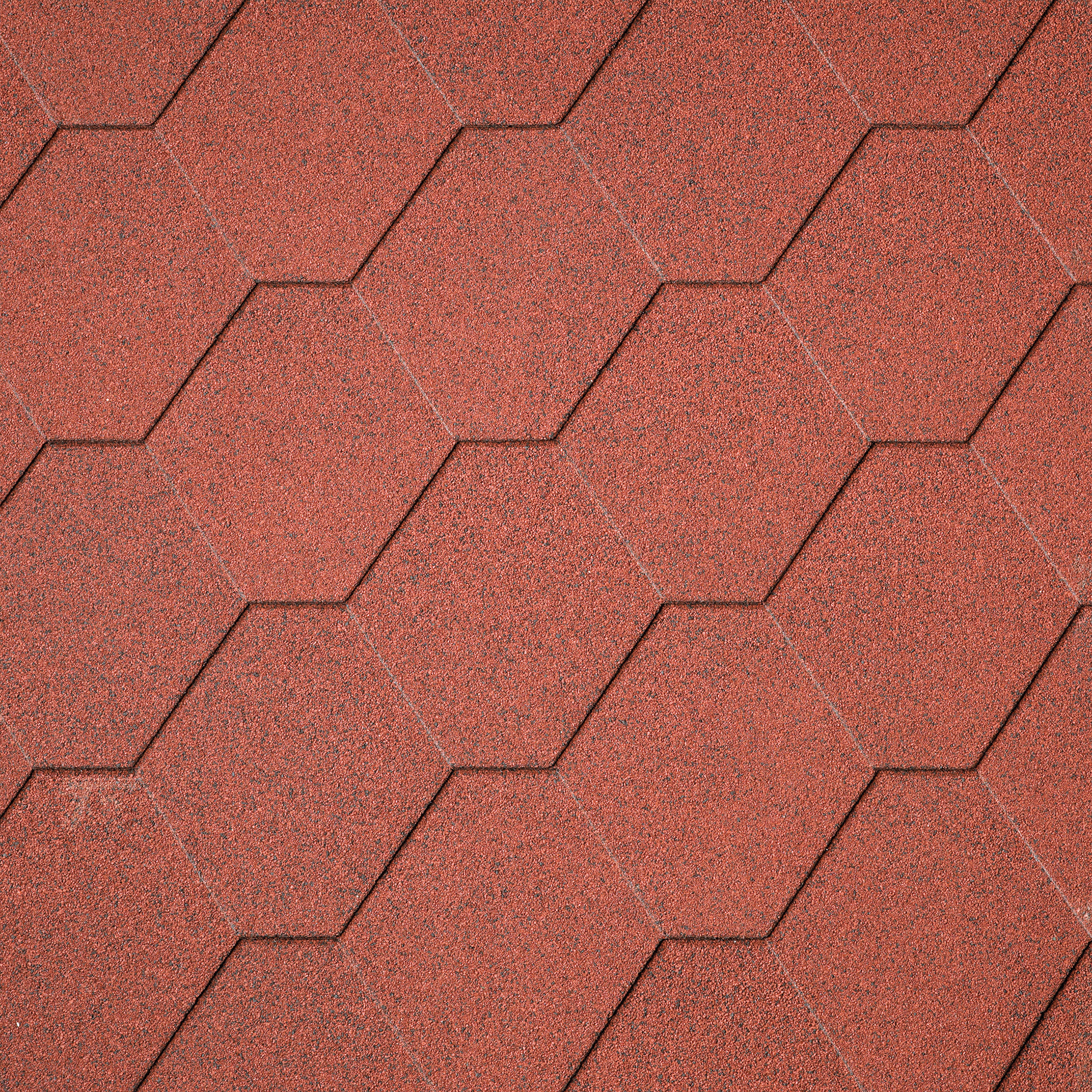 Dakshingles hexagonaal rood – pak 3 m²