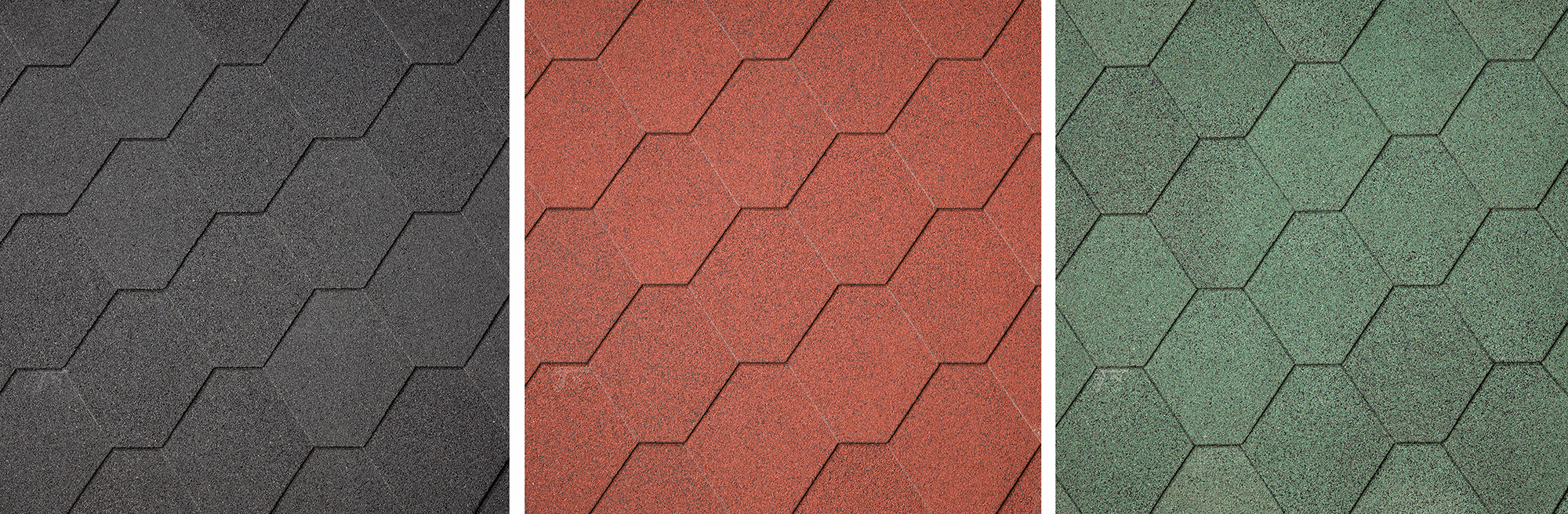 Dakshingles hexagonaal rood – pak 3 m²