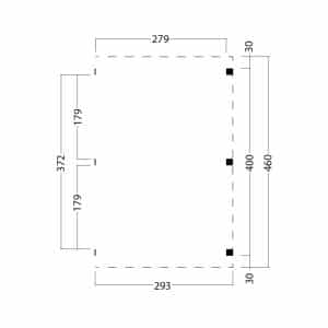 kapschuur billund xl uitbreidingset red class wood 300 x 460 cm