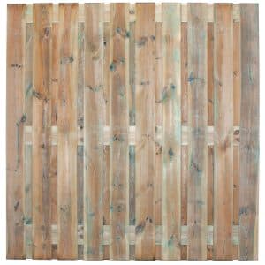 tuinscherm grenen groen geïmpregneerd, 22 planks (19 + 3) privé 195 x 180 cm