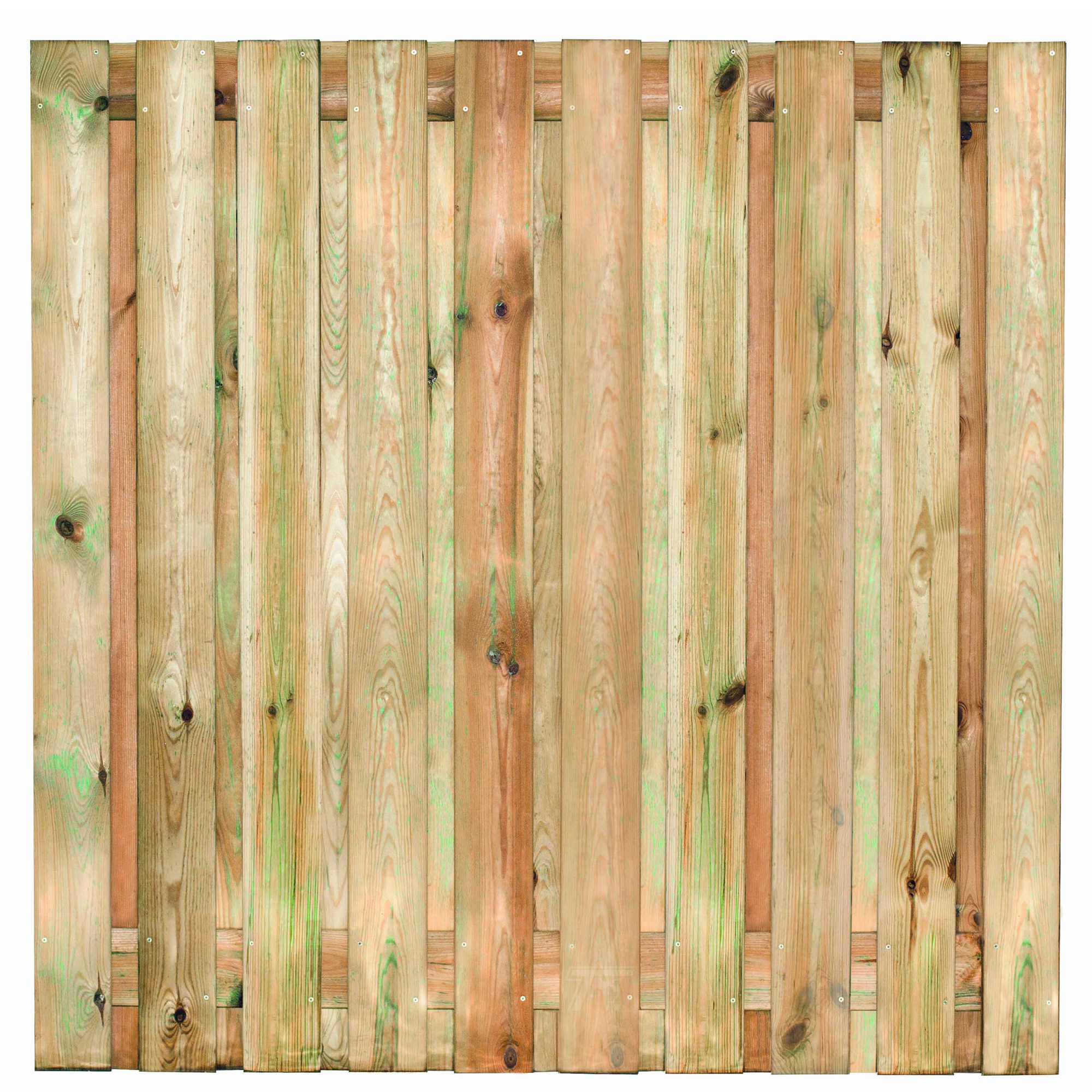 Tuinscherm grenen groen geïmpregneerd, 21-planks (19 + 2) Venray 180 x 180 cm