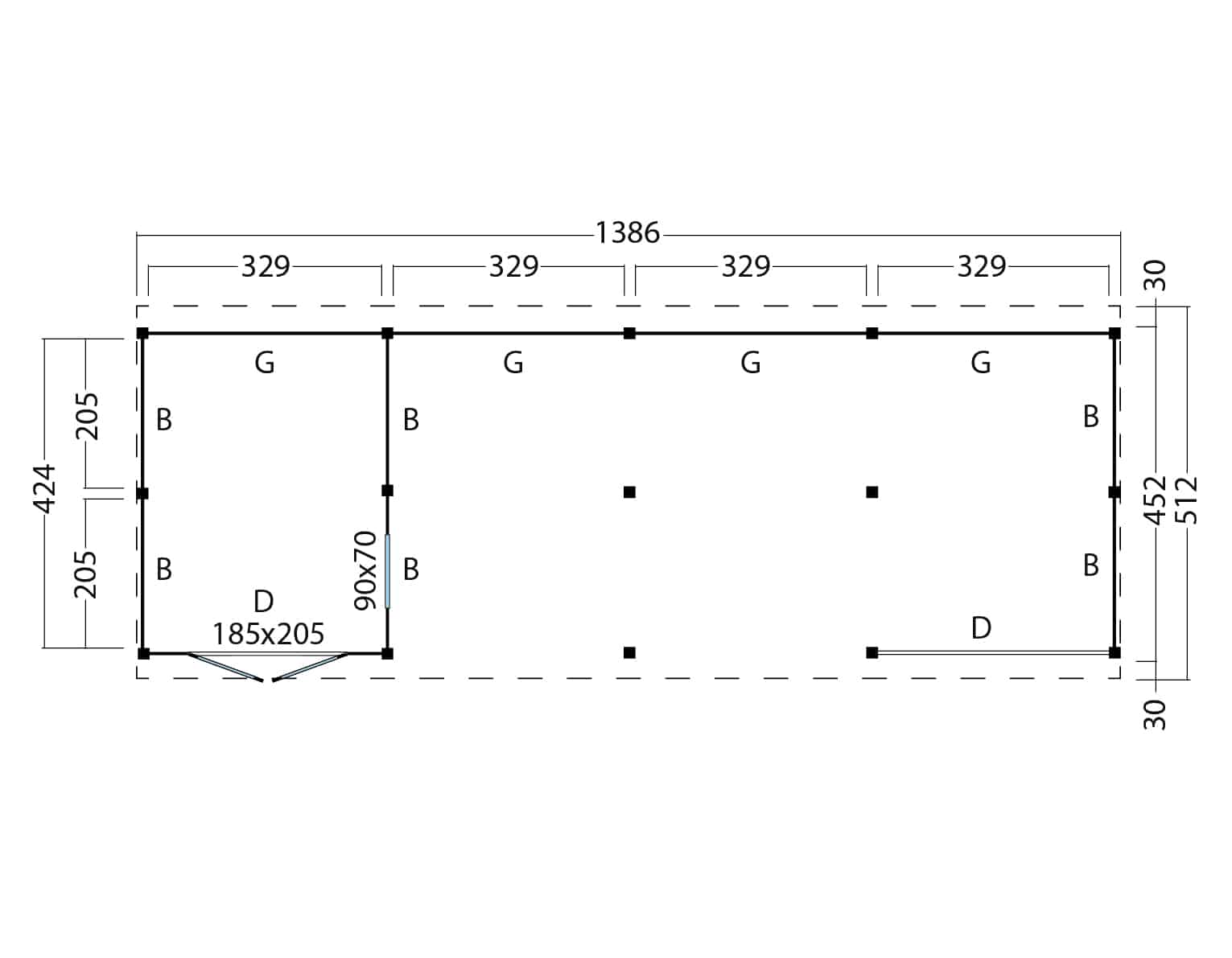 Kapschuur Billund XXL Samenstelling 11 Red Class Wood zwart gespoten