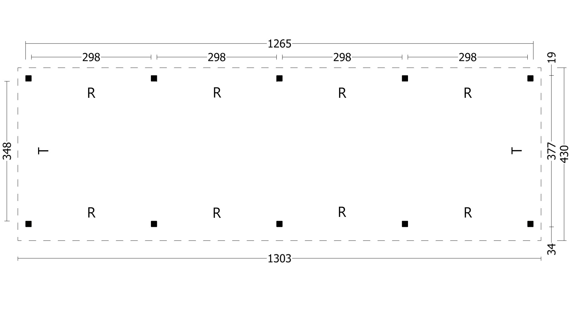 Oslo XL type 9 douglas gedroogd potdekselplank blank