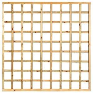 trellis recht, lamel 1,3 x 2,5 cm grenen groen geïmpregneerd h180 x b180 cm