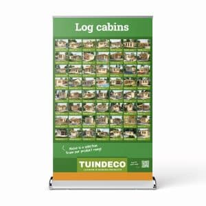 roll up banner blokhutten (engelstalig)