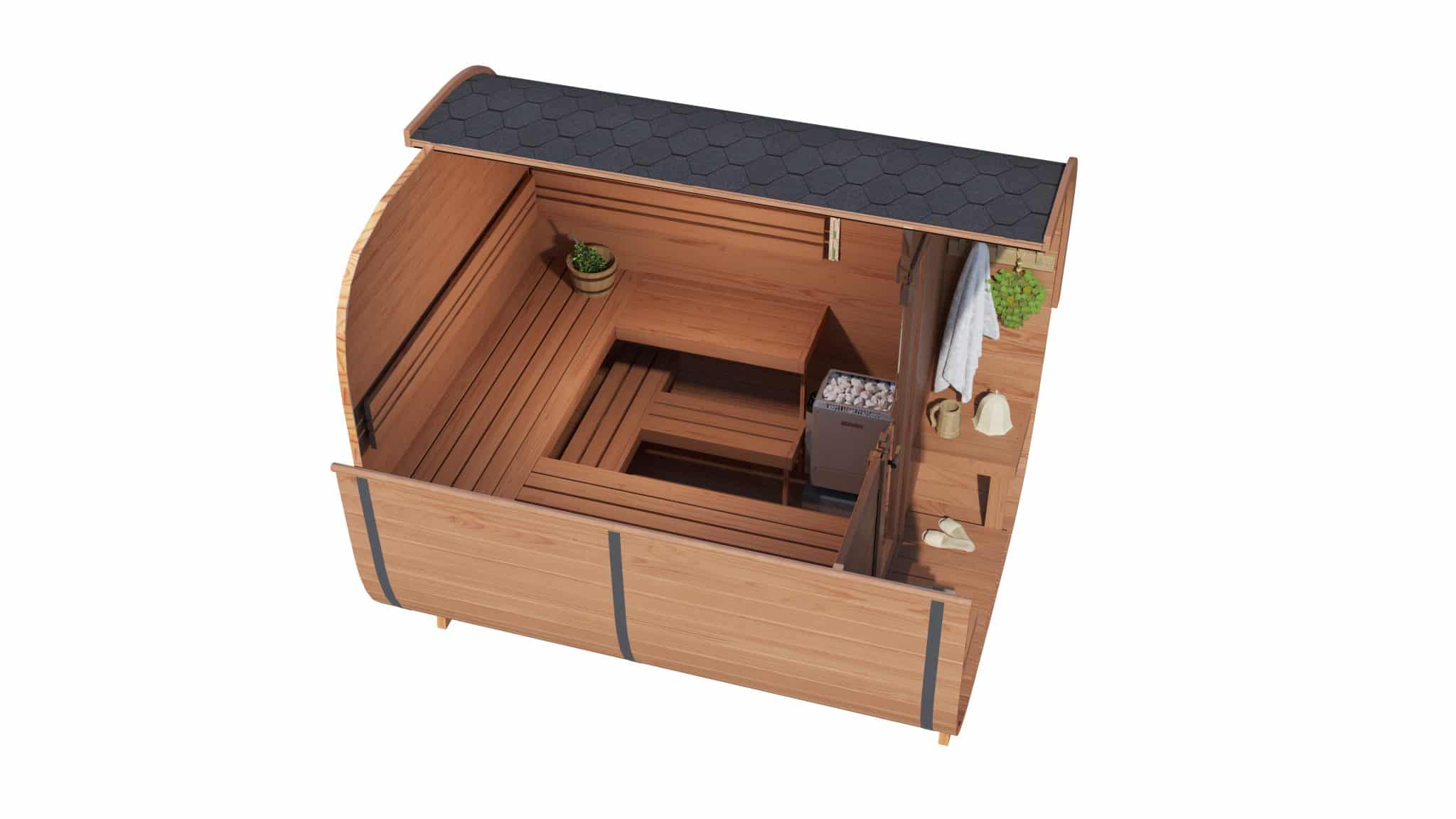 Sauna cube Rovaniemi 280 cm | 42 mm | Thermowood