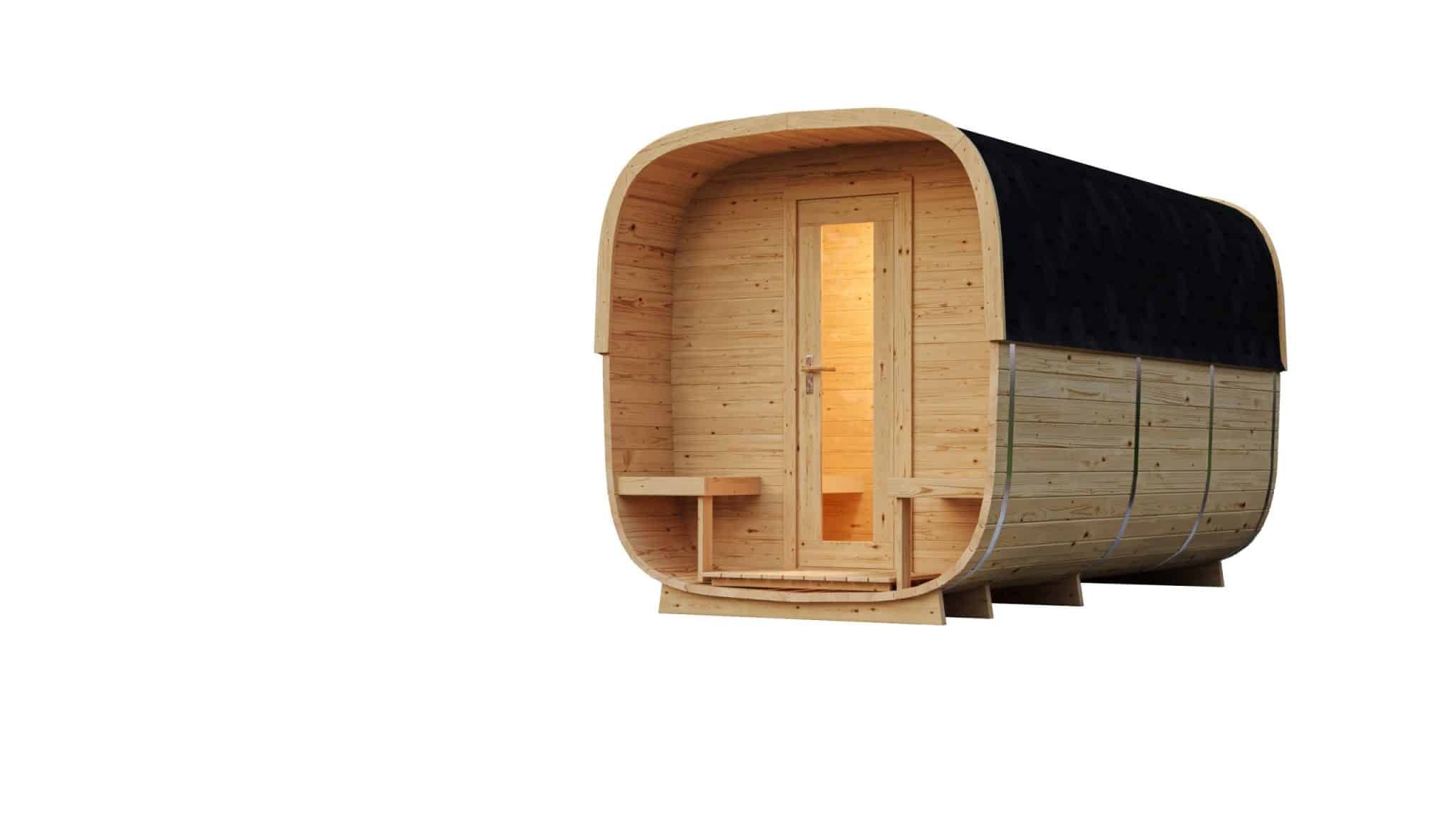 Sauna cube Rovaniemi 390 cm | 42 mm | onbehandeld