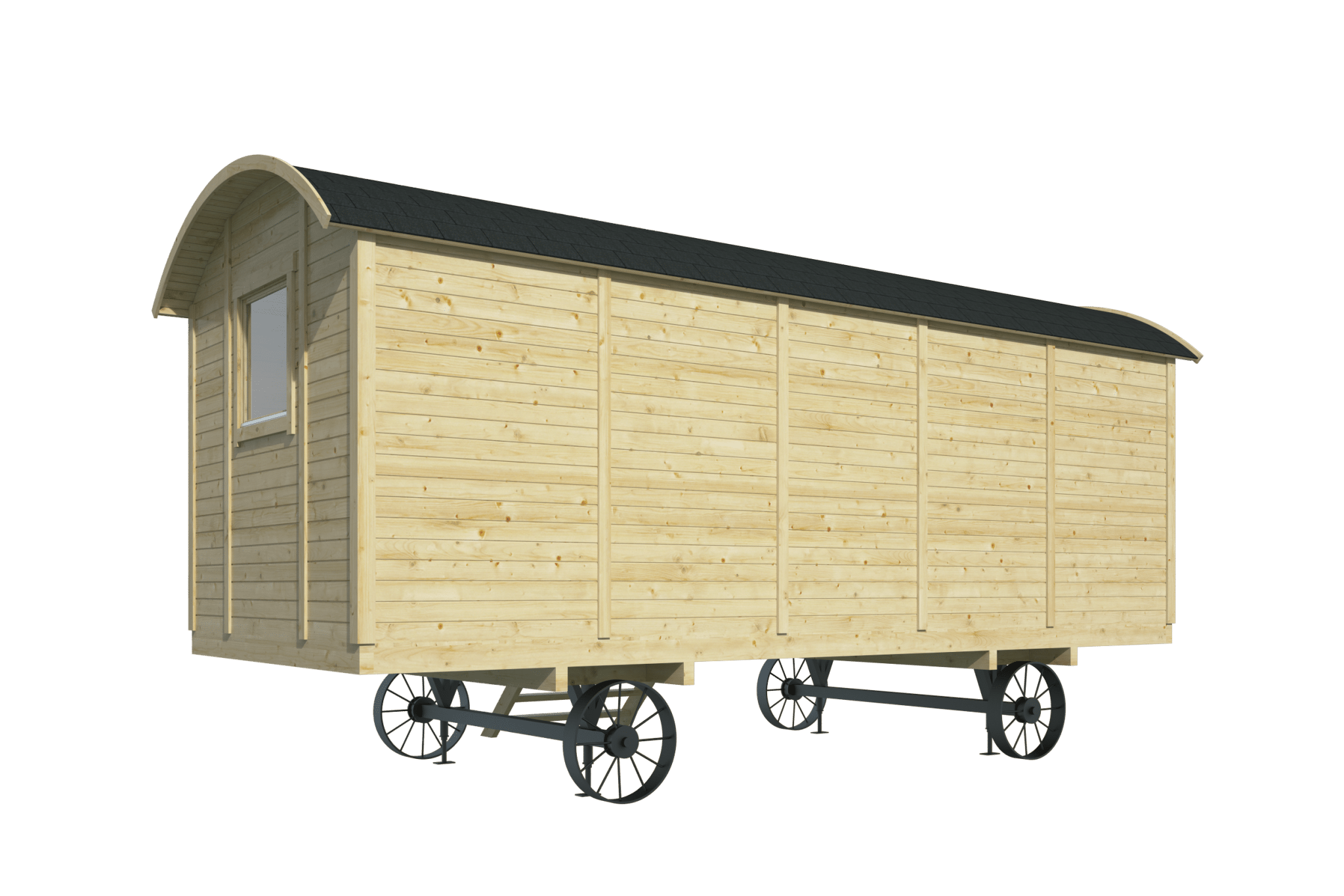 Circuswagen Barby | 19mm | vuren onbehandeld | 600 x 240 cm | excl. onderstel