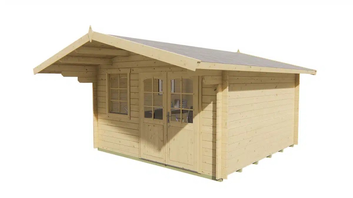 Blokhut – Tuinhuis Estepona | 34 mm | vuren Red Class Wood geïmpregneerd
