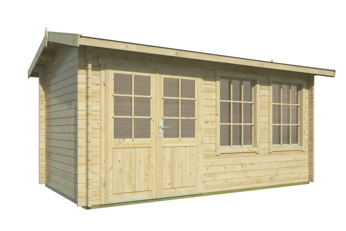 Blokhut – Tuinhuis Shannon | 40 mm | grijs geïmpregneerd