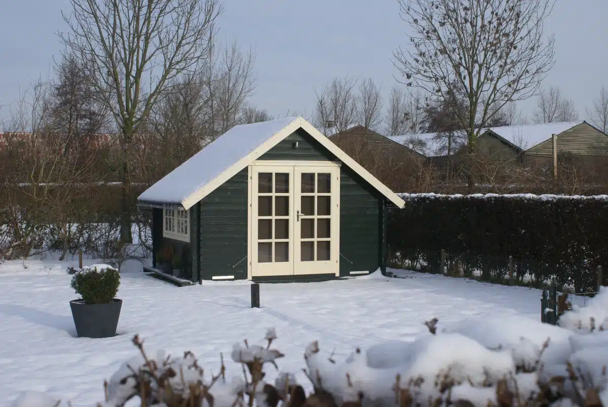 Blokhut – Tuinhuis Skov | 28 mm | vuren bruin geïmpregneerd