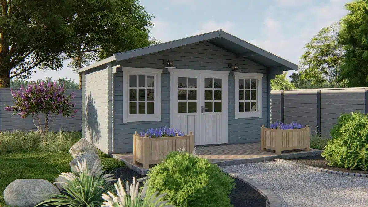 Blokhut – Tuinhuis Skyler | 28 mm | vuren groen geïmpregneerd