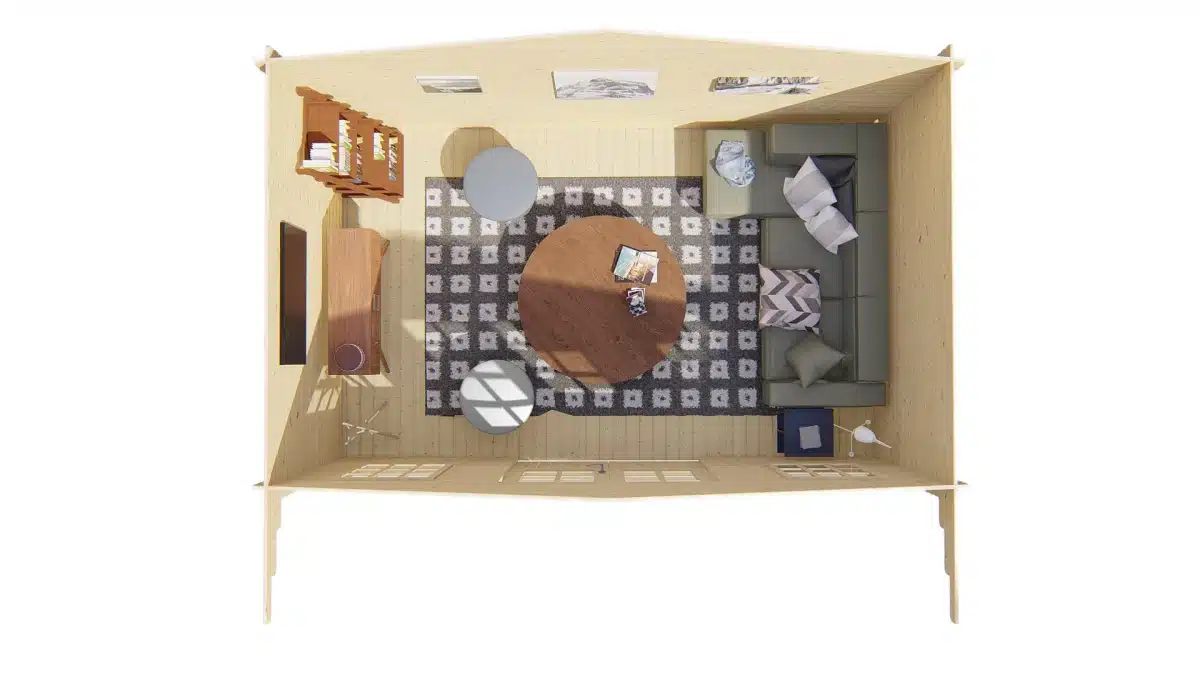 Blokhut – Tuinhuis Skyler | 28 mm | vuren groen geïmpregneerd