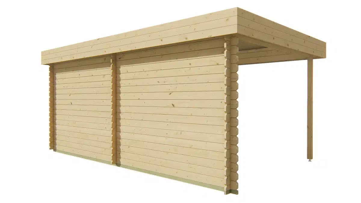 Blokhut – Tuinhuis Stig | 28 mm | vuren Red Class Wood geïmpregneerd