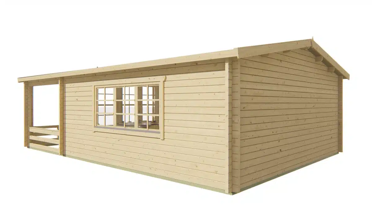 Blokhut – Tuinhuis Wigan | 58 mm | vuren bruin geïmpregneerd