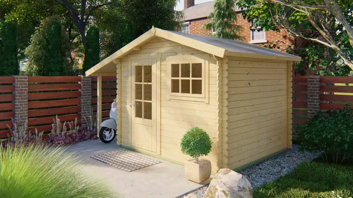 Blokhut – Tuinhuis Lars | 28 mm | vuren onbehandeld