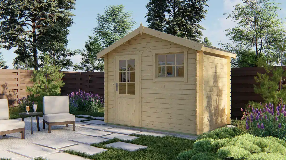 Blokhut – Tuinhuis Sten | 28 mm | vuren onbehandeld