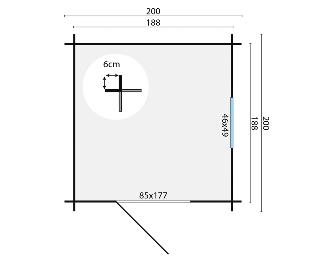 Blokhut – Tuinhuis Argo | 19 mm | vuren Red Class Wood geïmpregneerd
