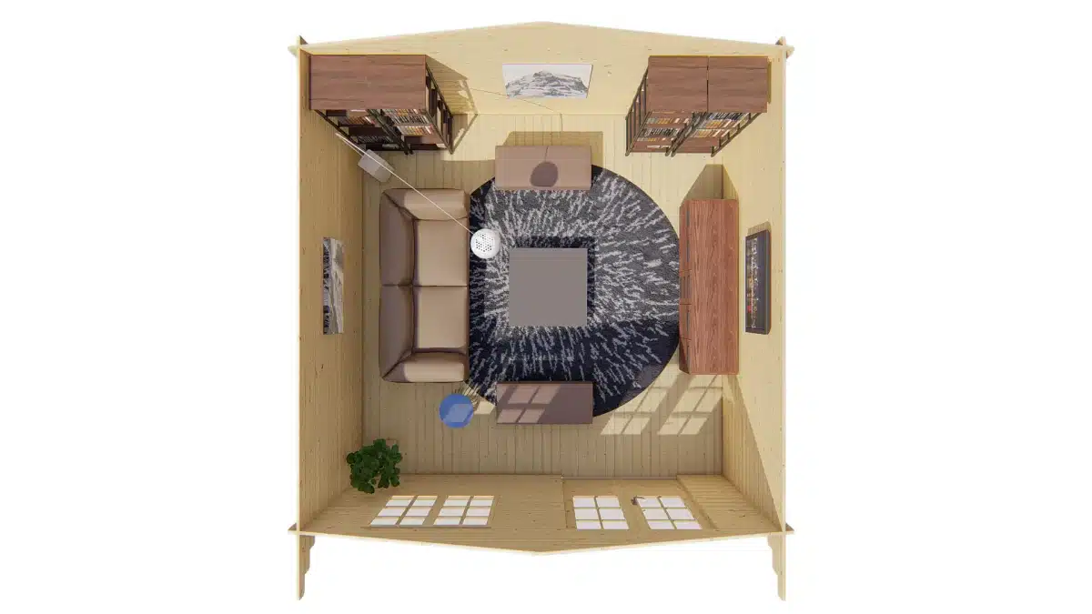 Blokhut – Tuinhuis Salamanca | 34 mm | vuren Red Class Wood geïmpregneerd