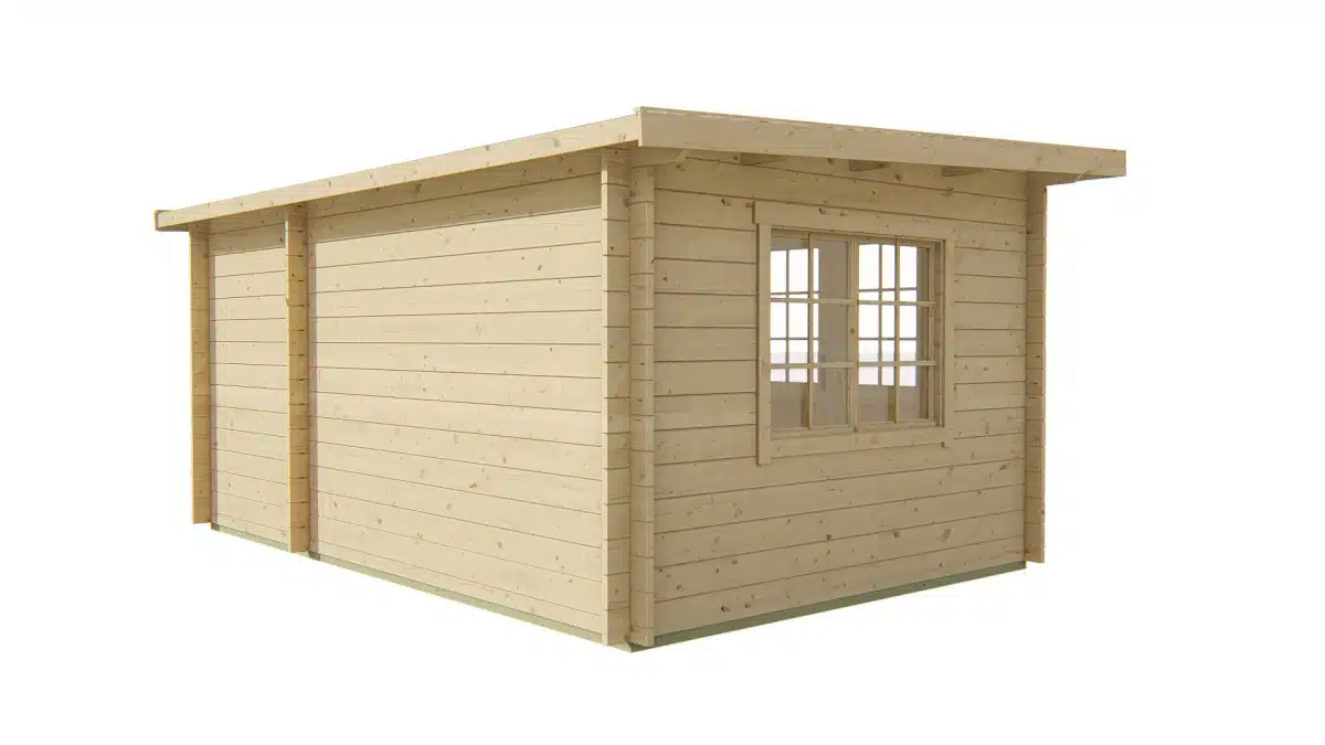 Blokhut – Tuinhuis Santander | 34 mm | vuren Red Class Wood geïmpregneerd
