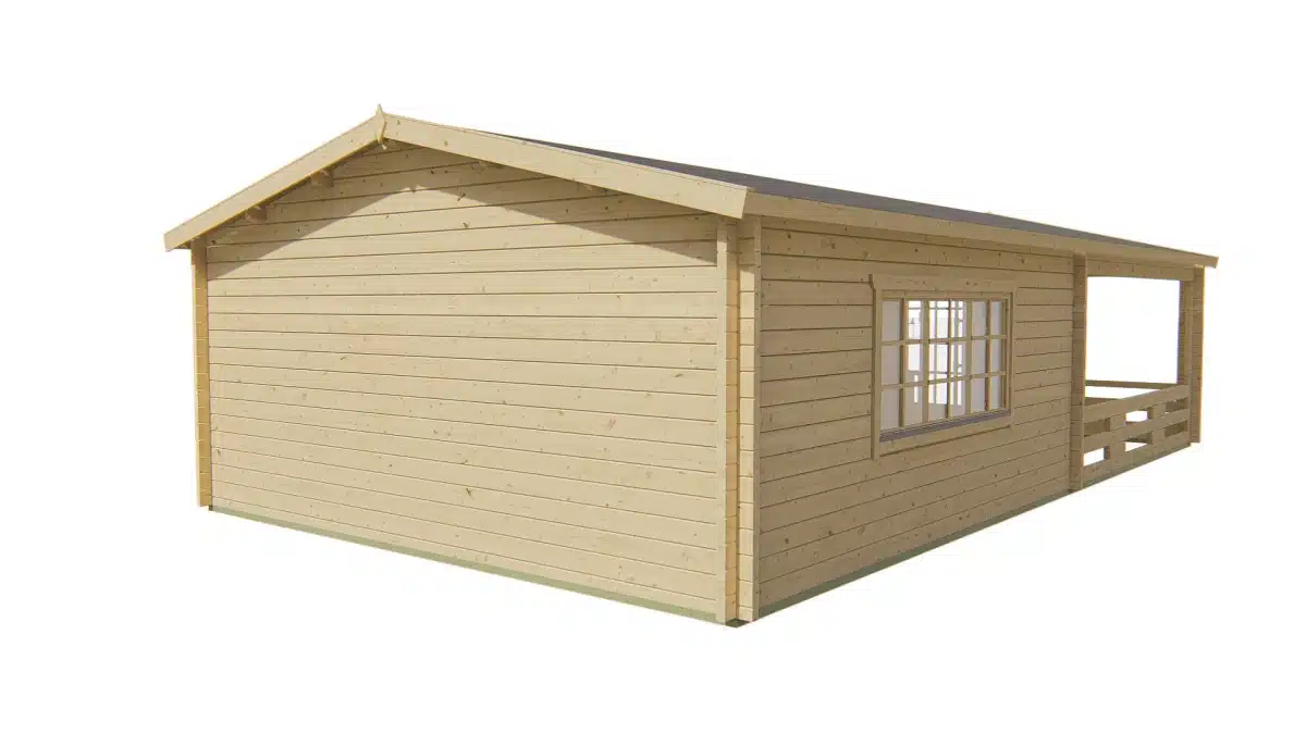 Blokhut – Tuinhuis Sheffield | 58 mm | vuren bruin geïmpregneerd