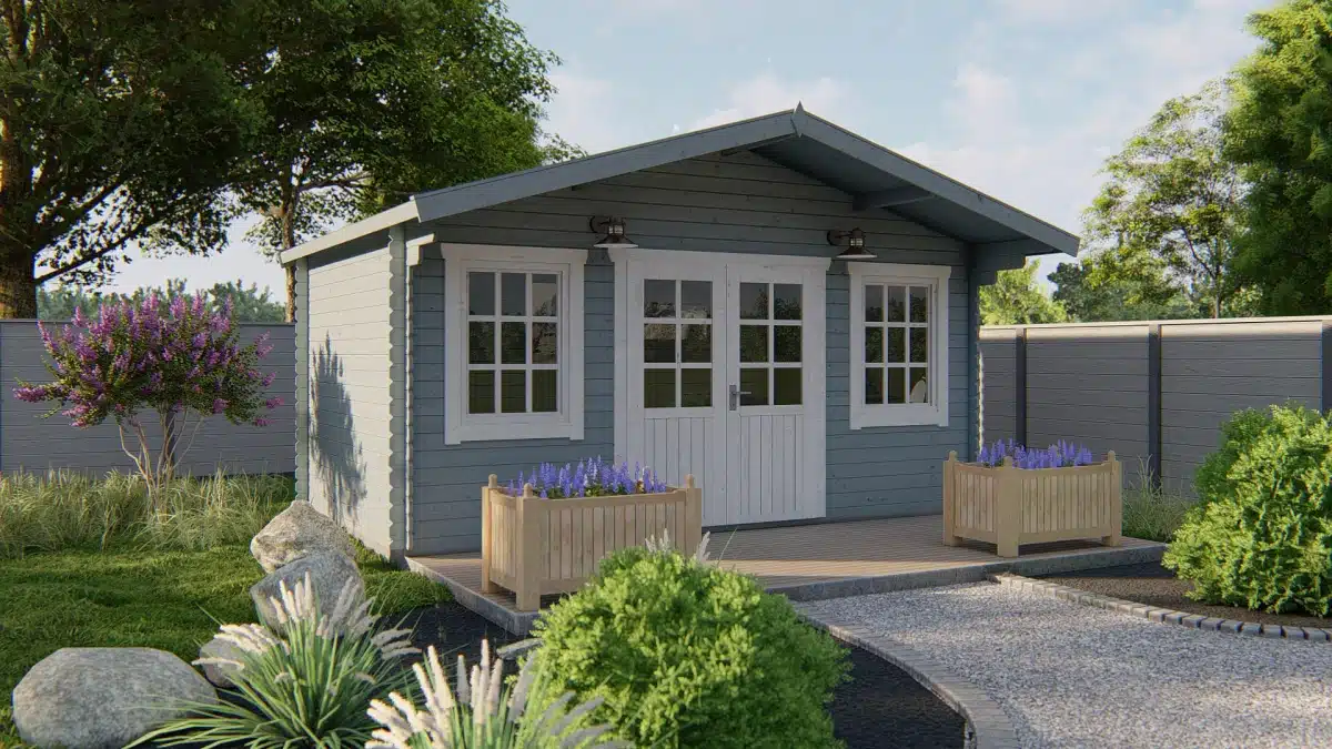 Blokhut – Tuinhuis Skyler | 28 mm | vuren Red Class Wood geïmpregneerd