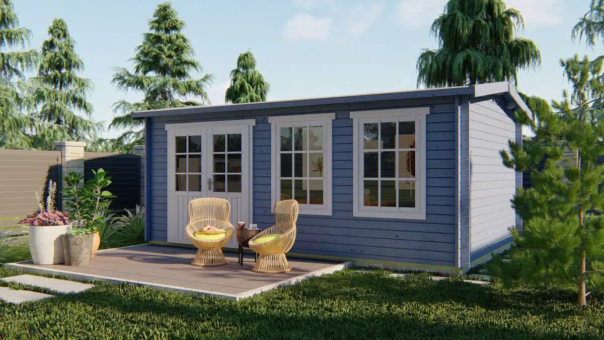 Blokhut – Tuinhuis Sophie | 40 mm | honinggeel geïmpregneerd