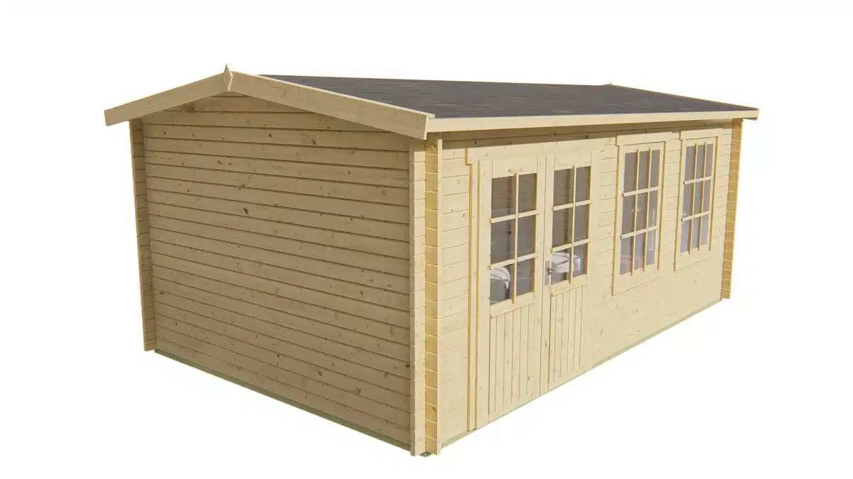 Blokhut – Tuinhuis Sophie | 40 mm | honinggeel geïmpregneerd