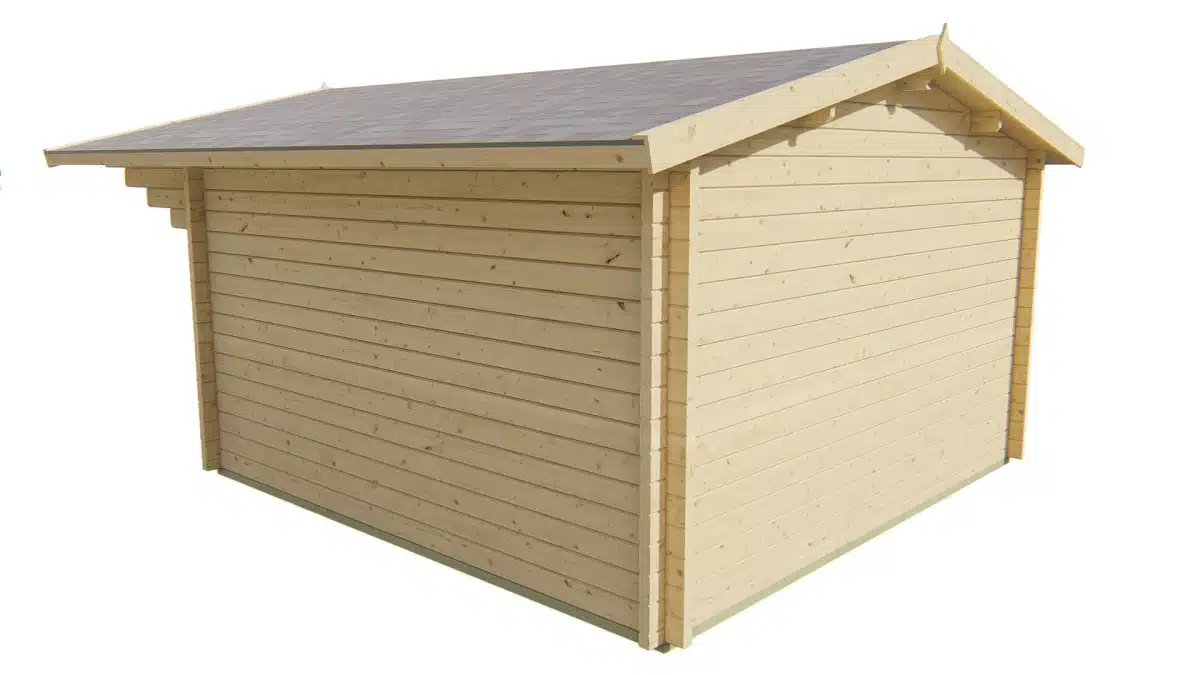 Blokhut – Tuinhuis Stian | 58 mm | vuren groen geïmpregneerd