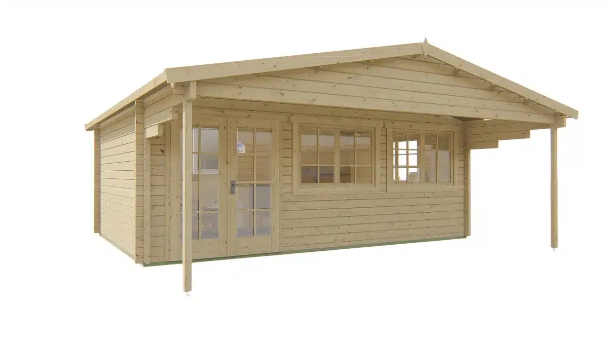 Blokhut – Tuinhuis Torsten | 58 mm | vuren Red Class Wood geïmpregneerd
