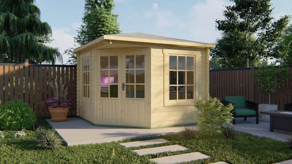 Blokhut – Tuinhuis Asmund | 28 mm | vuren Red Class Wood geïmpregneerd