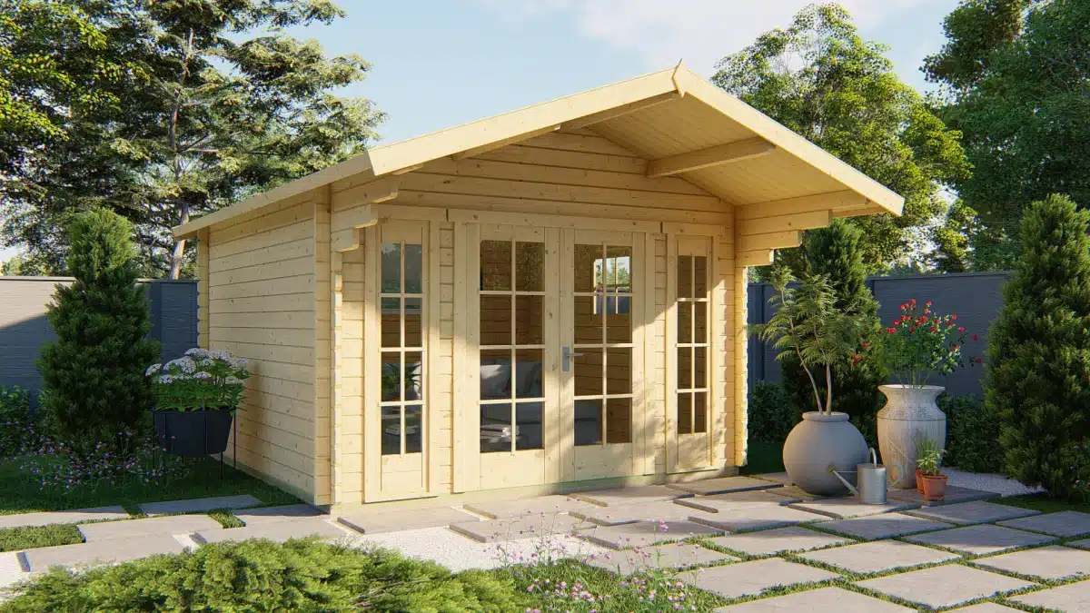 Blokhut – Tuinhuis Sören | 44 mm | vuren Red Class Wood geïmpregneerd