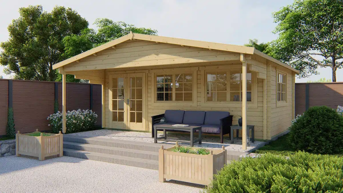 Blokhut – Tuinhuis Torsten | 58 mm | vuren Red Class Wood geïmpregneerd