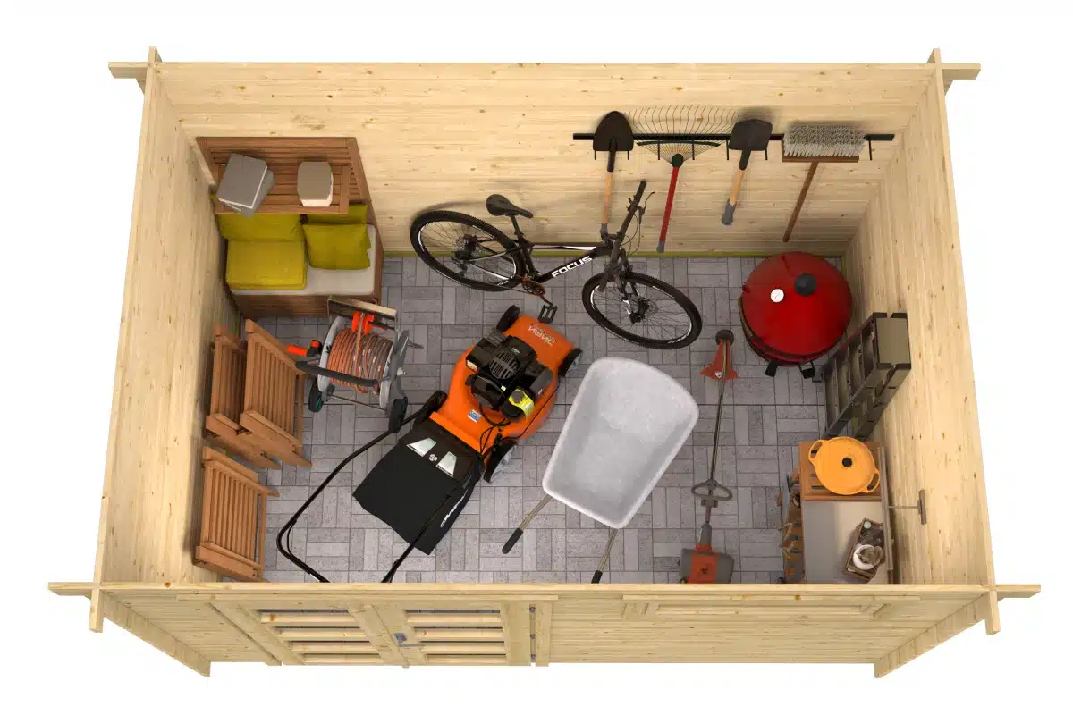 Blokhut – Tuinhuis Ulmod | 28 mm | Red Class Wood geïmpregneerd
