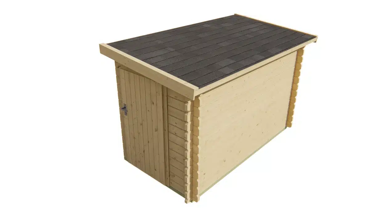 Blokhut – Tuinhuis Aanbouw | 28 mm | vuren honinggeel geïmpregneerd