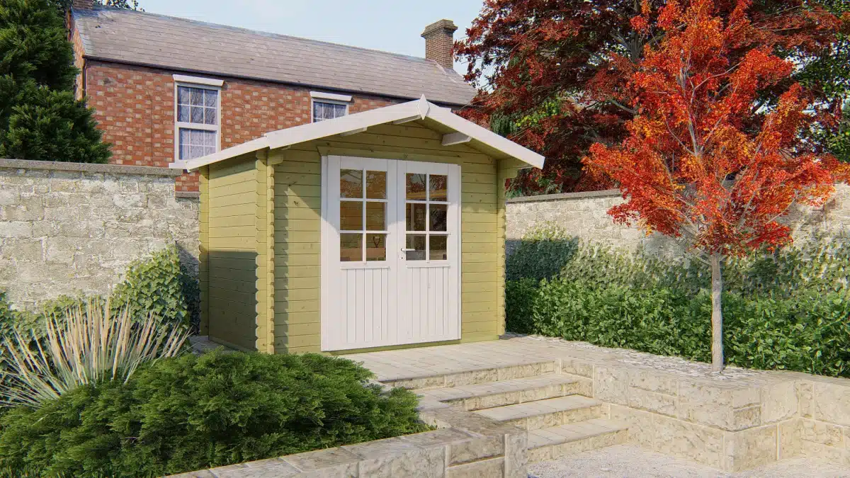 Blokhut – Tuinhuis Anja | 28 mm | vuren Red Class Wood geïmpregneerd