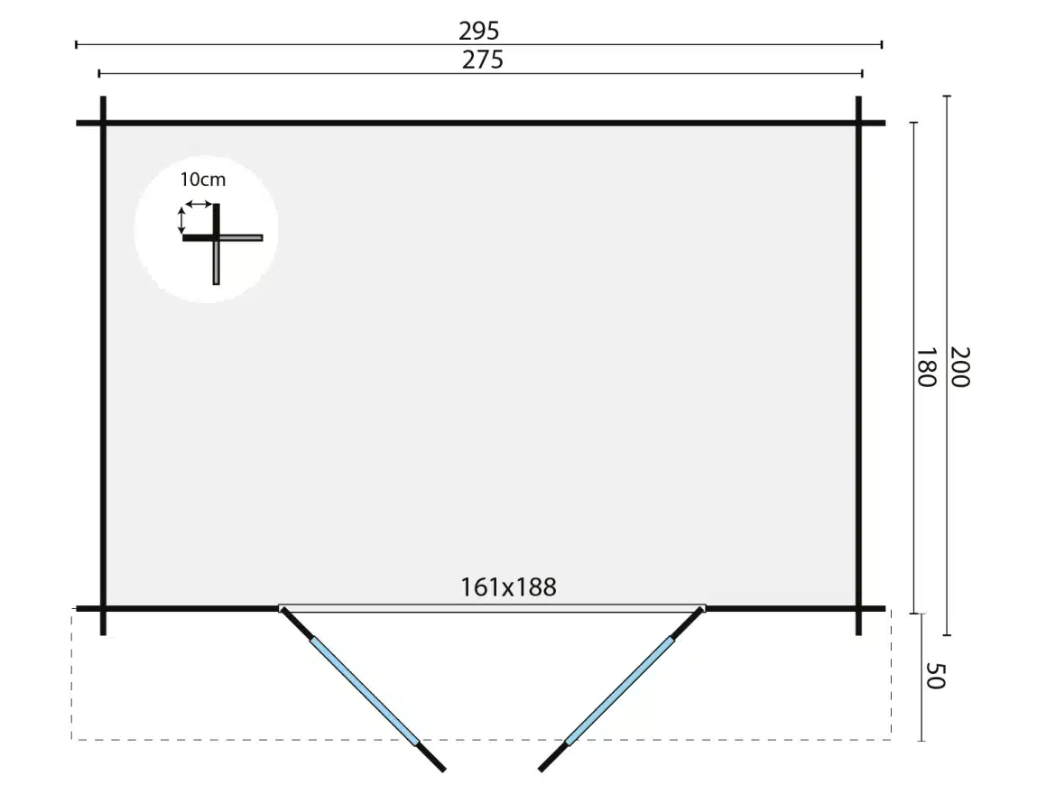 Blokhut – Tuinhuis Anja | 28 mm | vuren Red Class Wood geïmpregneerd
