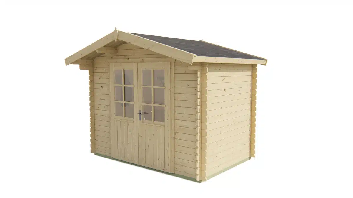 Blokhut – Tuinhuis Anja | 28 mm | vuren honinggeel geïmpregneerd