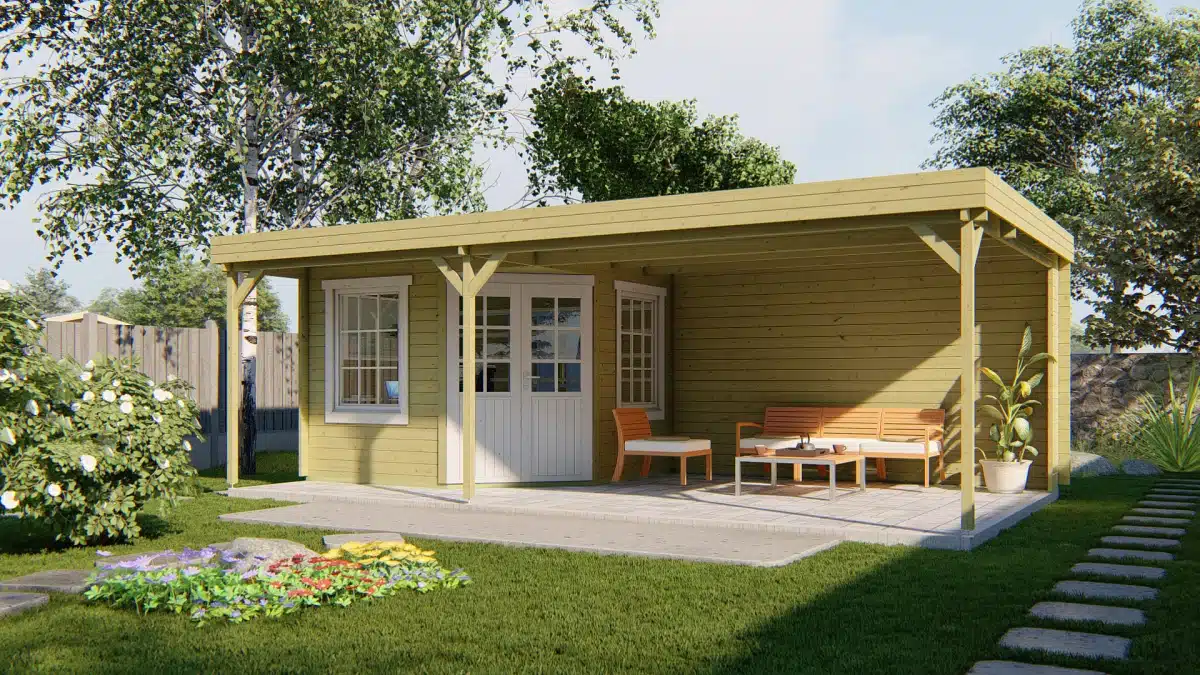 Blokhut – Tuinhuis Annette | 40 mm | vuren Red Class Wood geïmpregneerd