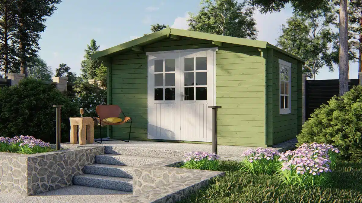 Blokhut – Tuinhuis Dyre | 40 mm | vuren onbehandeld
