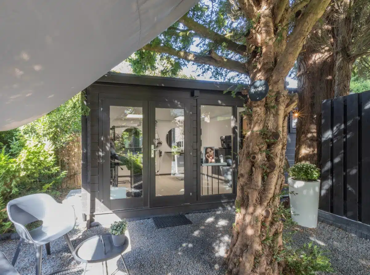 Blokhut – Tuinhuis Flow | 40 mm | geel geïmpregneerd