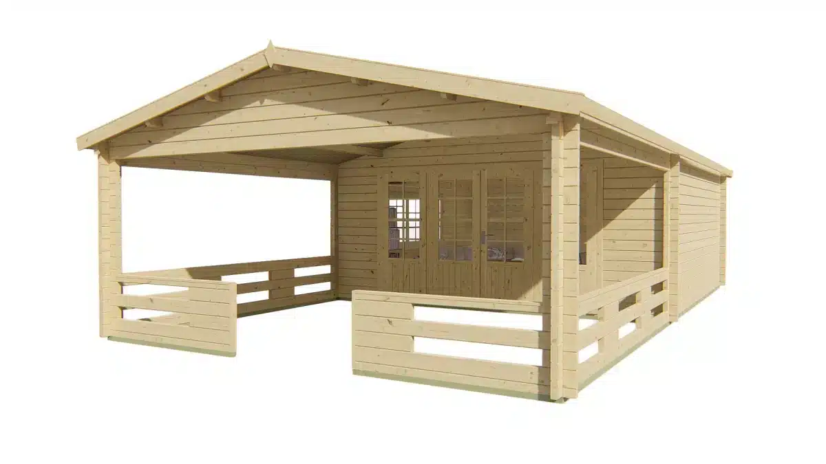 Blokhut – Tuinhuis Sheffield | 58 mm | vuren onbehandeld