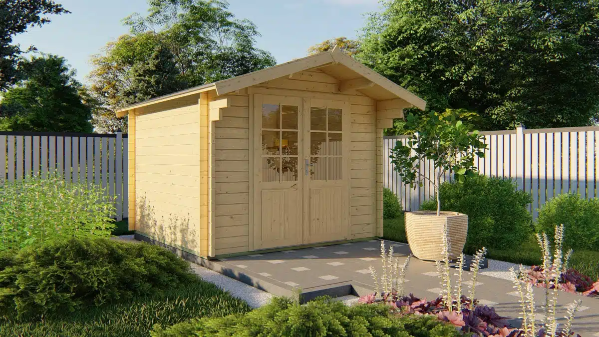 Blokhut – Tuinhuis Ingo | 44 mm | vuren Red Class Wood geïmpregneerd